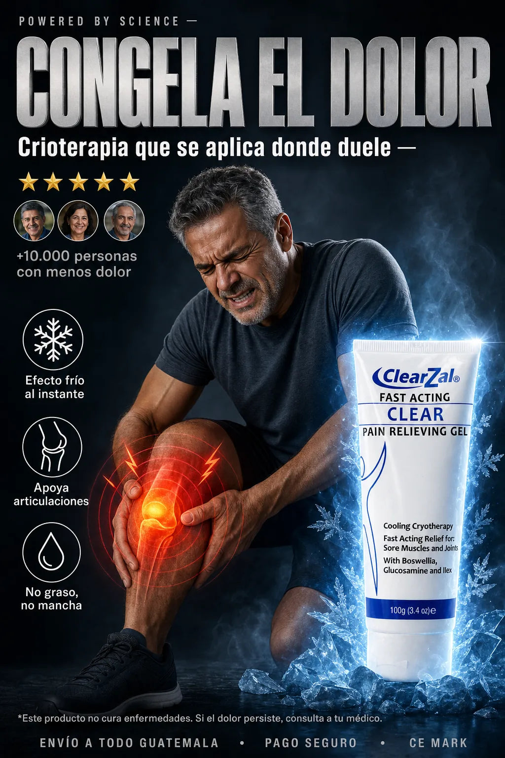 ❄️ ClearZal — De dolor articular constante a alivio instantáneo con efecto hielo 🦴
