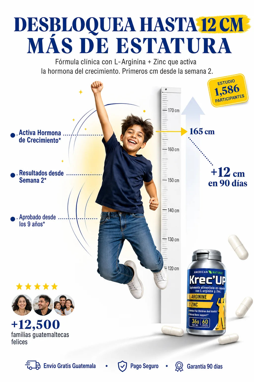 📈 KREC'UP® — +11 cm en 90 días.