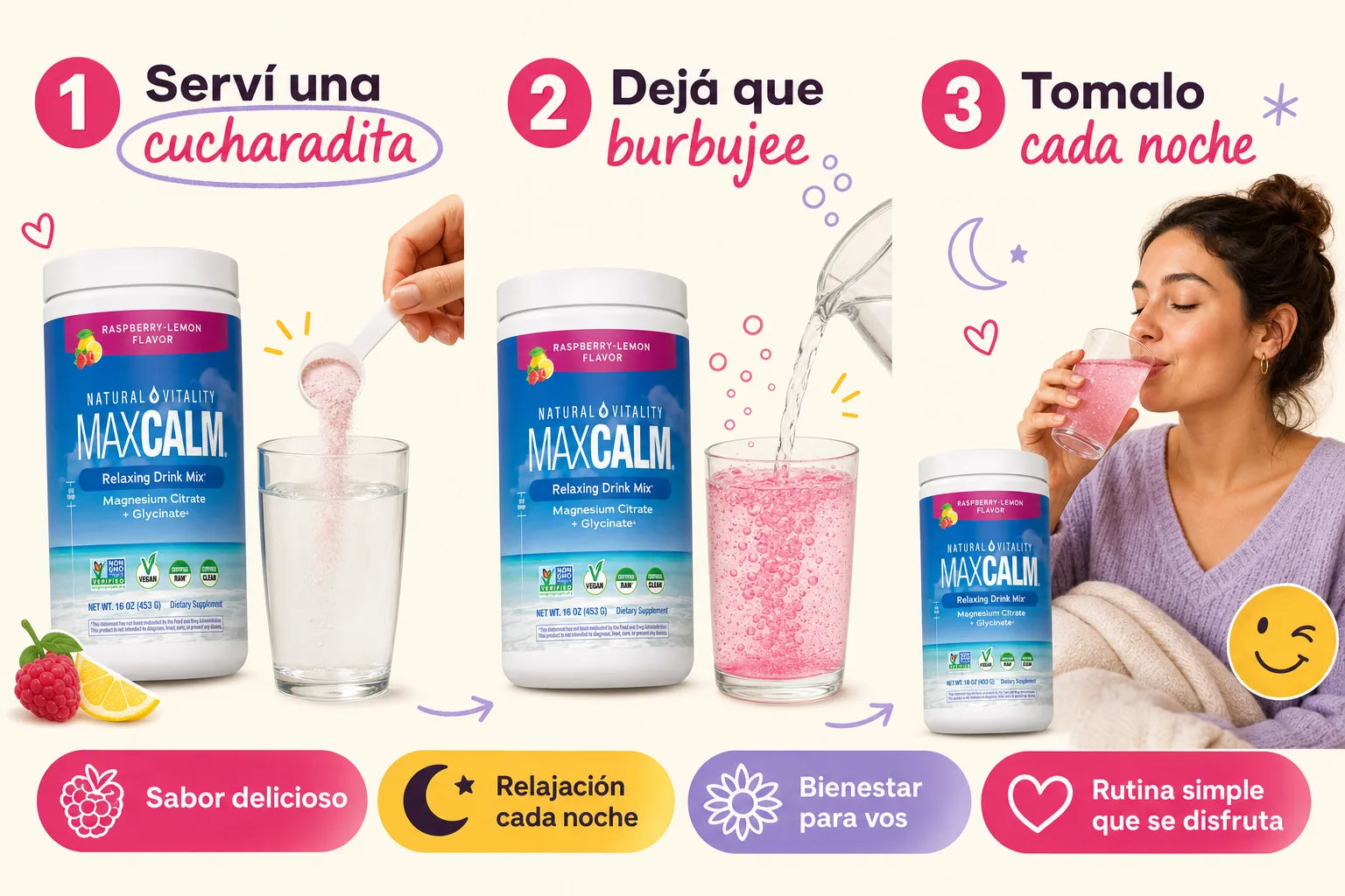 MaxCalm — modo uso