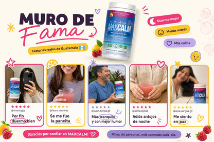 MaxCalm — testimoniales