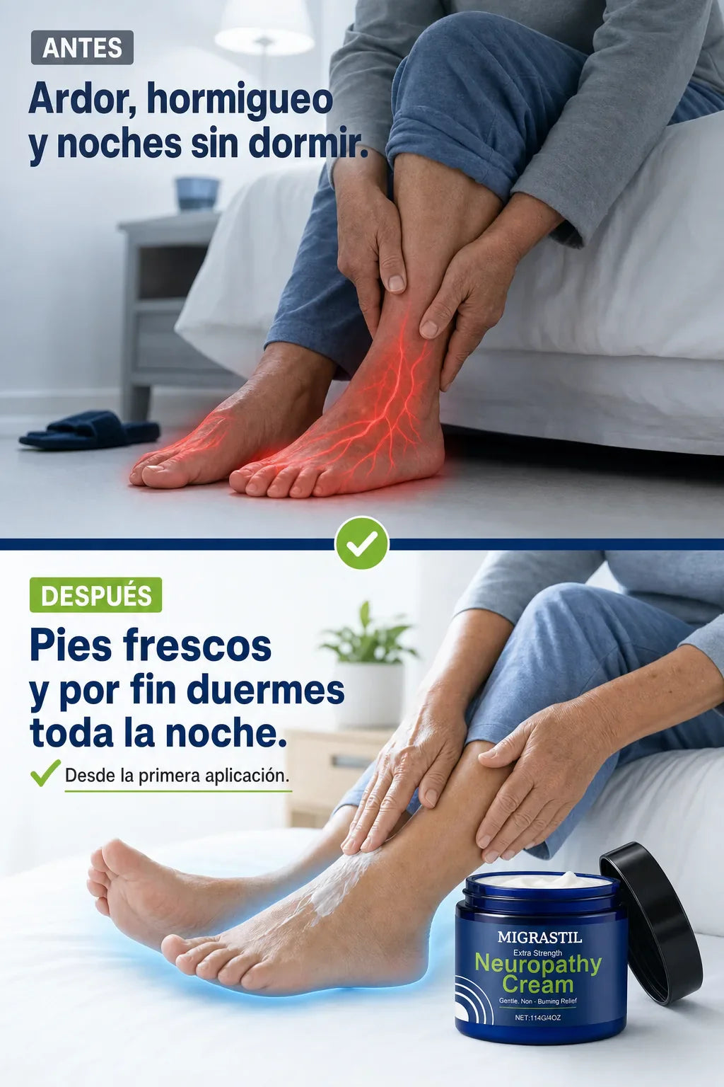 Migrastil Crema para Neuropatía — antes despues