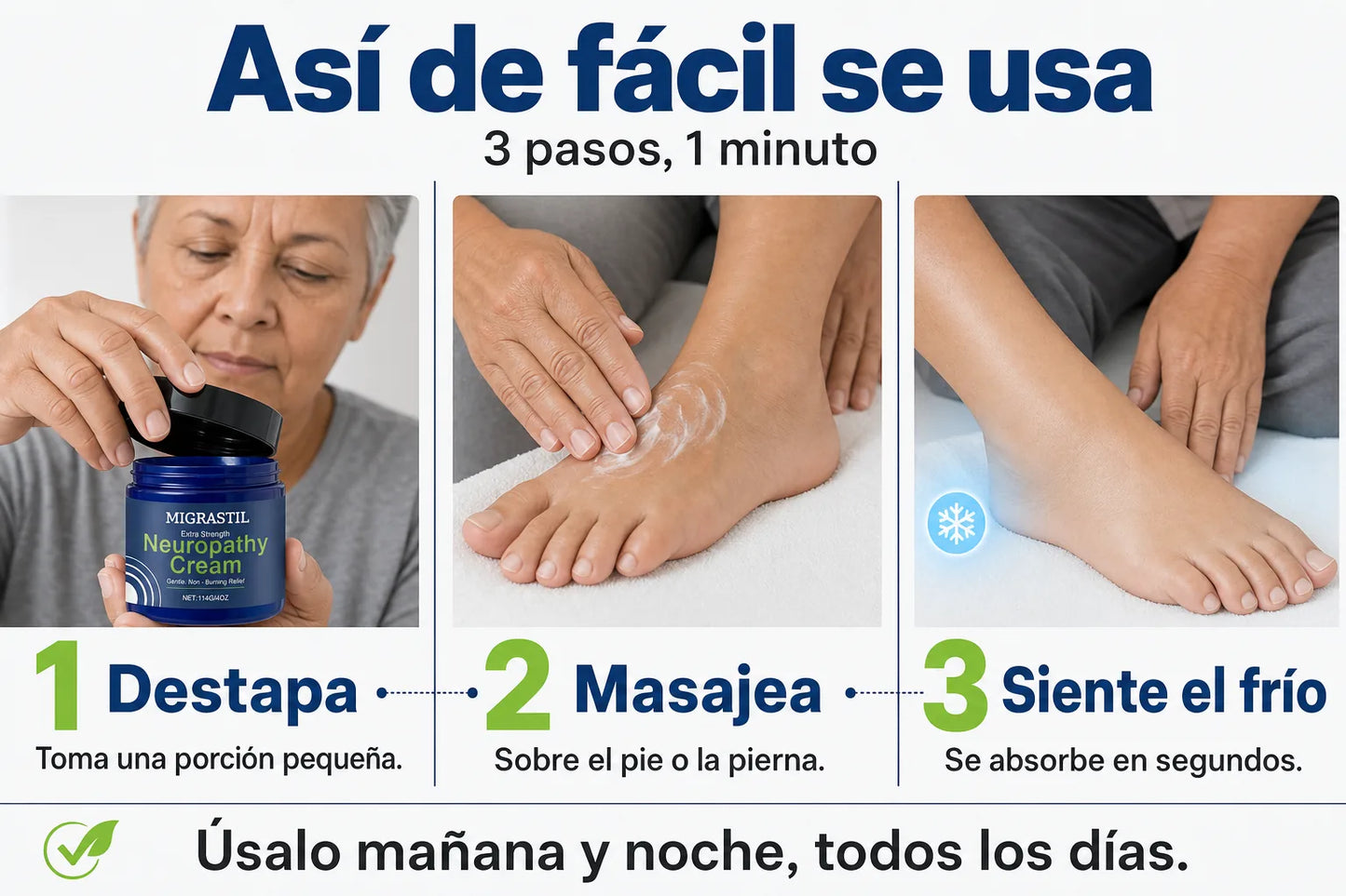 Migrastil Crema para Neuropatía — modo uso