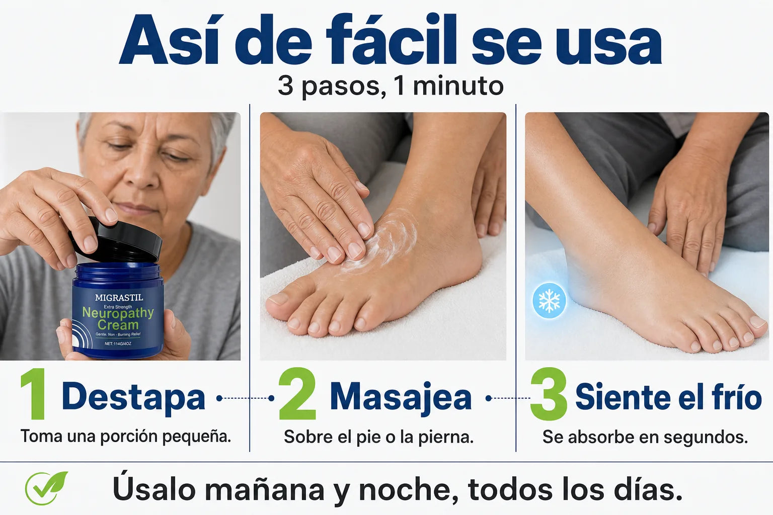 Migrastil Crema para Neuropatía — modo uso