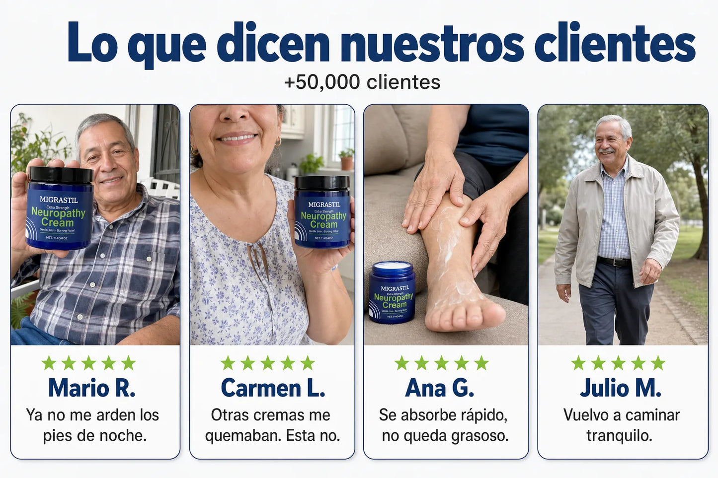 Migrastil Crema para Neuropatía — testimoniales