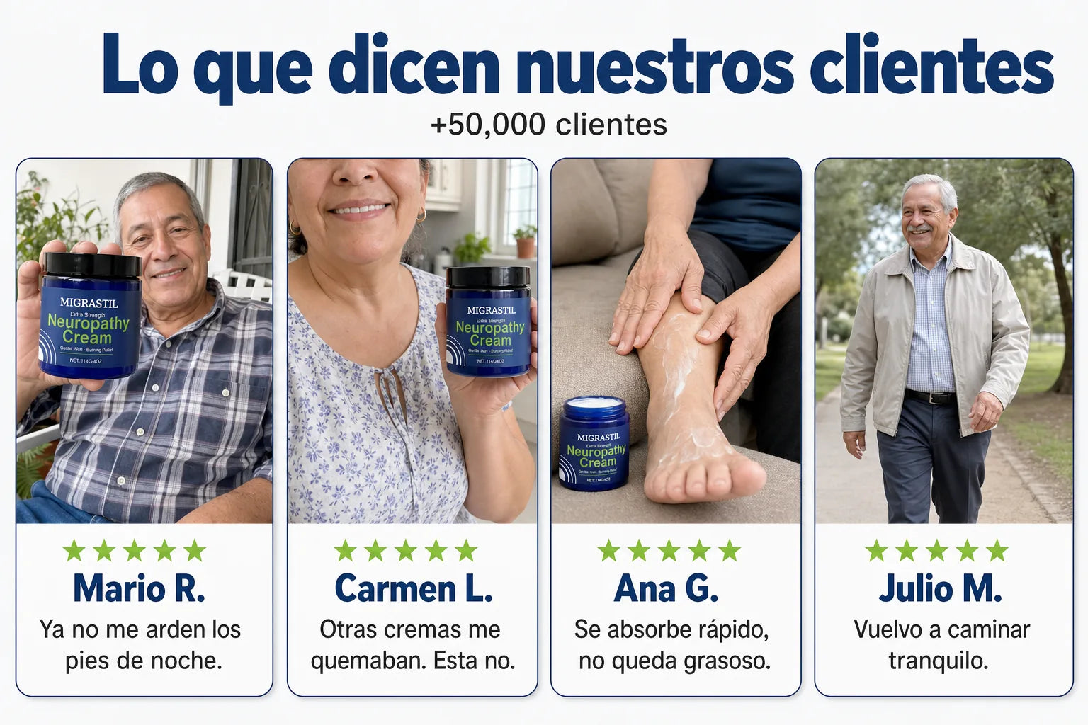 Migrastil Crema para Neuropatía — testimoniales