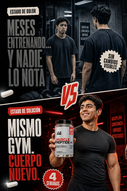 Muscle Peptide 185 — antes despues