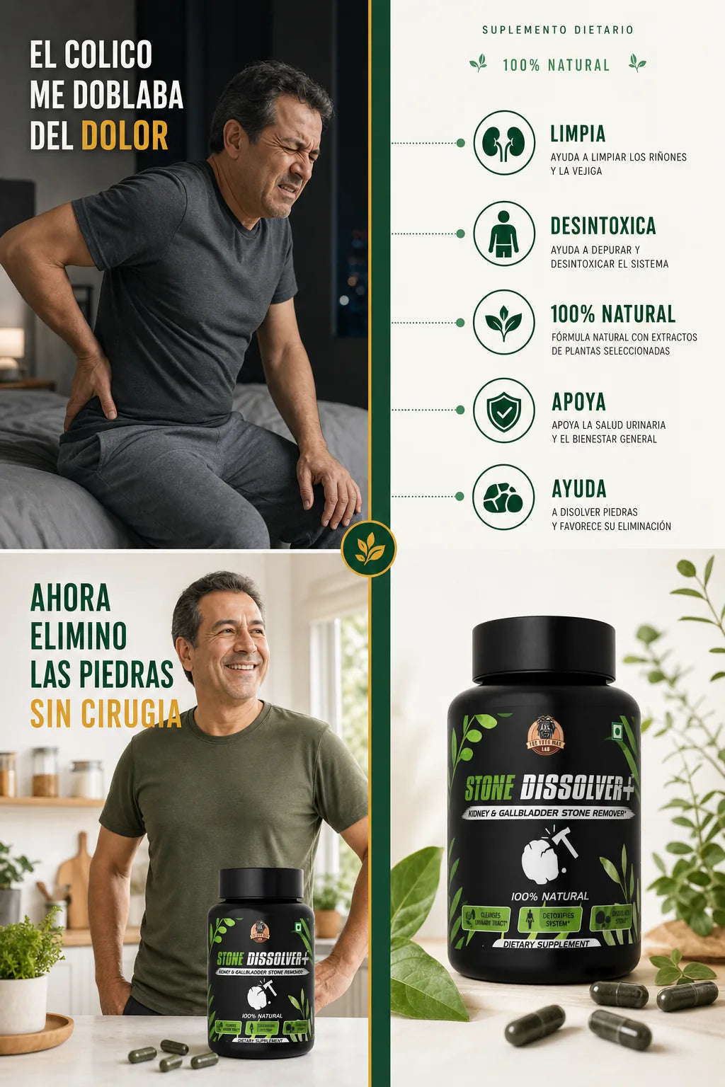 Stone Dissolver — antes despues
